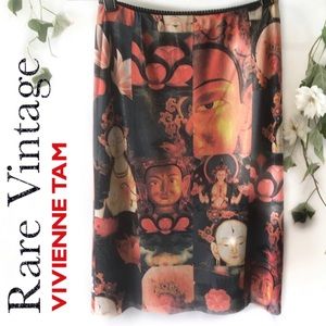 RARE Collectible Vintage Vivian Tam Buddha Skirt